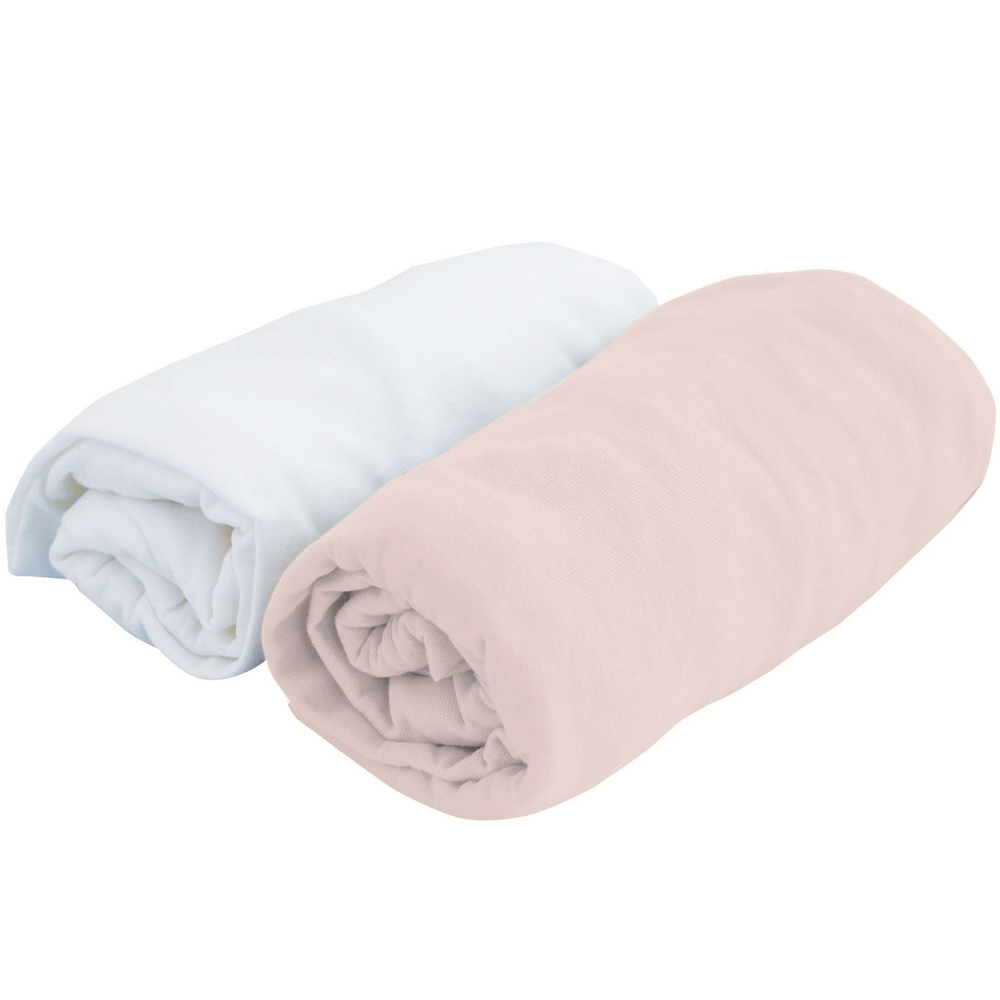 Domiva - 2 draps housse Jersey ROSE Domiva