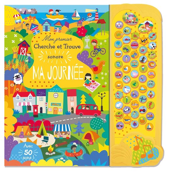 123 soleil Livre Mon premier cherche et trouve sonore ma journée Multicolore 