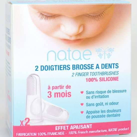 Natae Doigtier brosse à dents silicone   