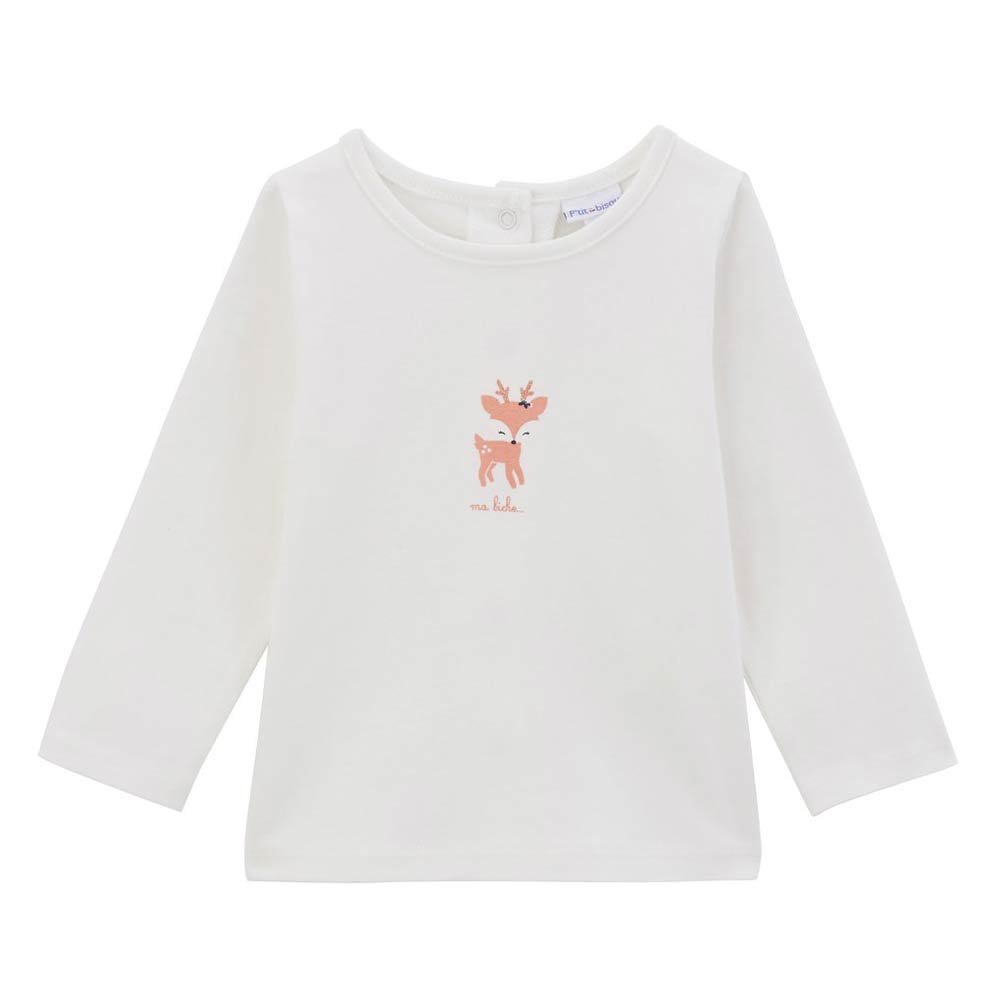 P’tit bisou - Tee-shirt manches longues Petit Cocon BLANC P’tit bisou