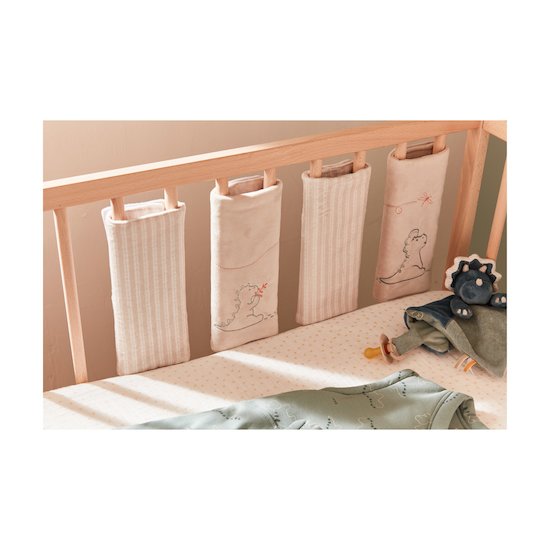 Noukie's 8 Protèges barreaux Lit et Parc Tiga & Stegi Beige  Noukie's 8 Protèges barreaux Lit et Parc Tiga & Stegi Beige