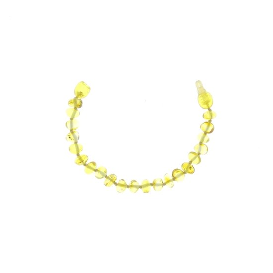 BalticWay Bracelet enfant en ambre  Baltique - forme baroque Citrus 13 cm