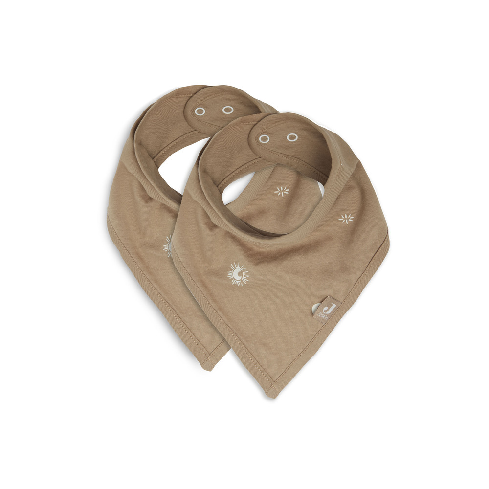 Jollein - 2 bavoirs Bandana Stargaze MARRON Jollein