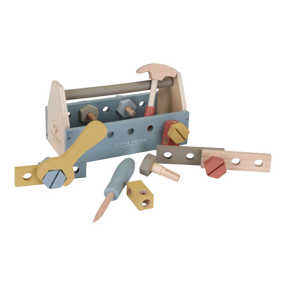 Boîte à outils en bois FSC MULTICOLORE Little Dutch