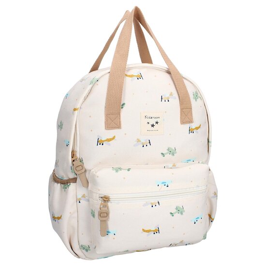 Kidzroom Sac à dos enfant à anses Avions Écru  Kidzroom Sac à dos enfant à anses Avions Écru