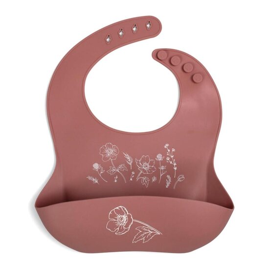 Filibabba Bavoir silicone imprimé Fleurs d'automne Fall Flowers 
