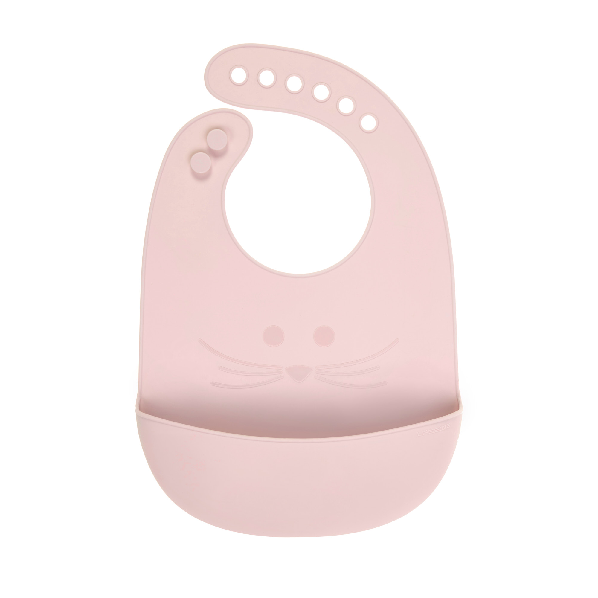 Lässig - Bavoirs silicone avec poche Little Chums Souris ROSE Lässig