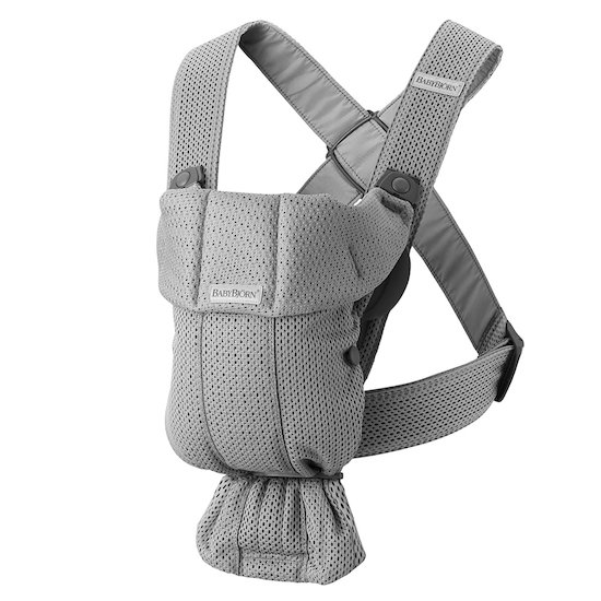 BabyBjörn Porte-bébé Mini Gris, Mesh 3D 