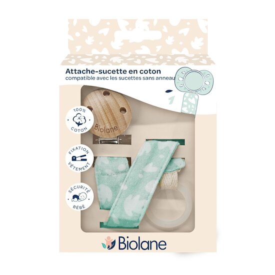 Biolane Attache-sucette anatomique Vert  Biolane Attache-sucette anatomique Vert