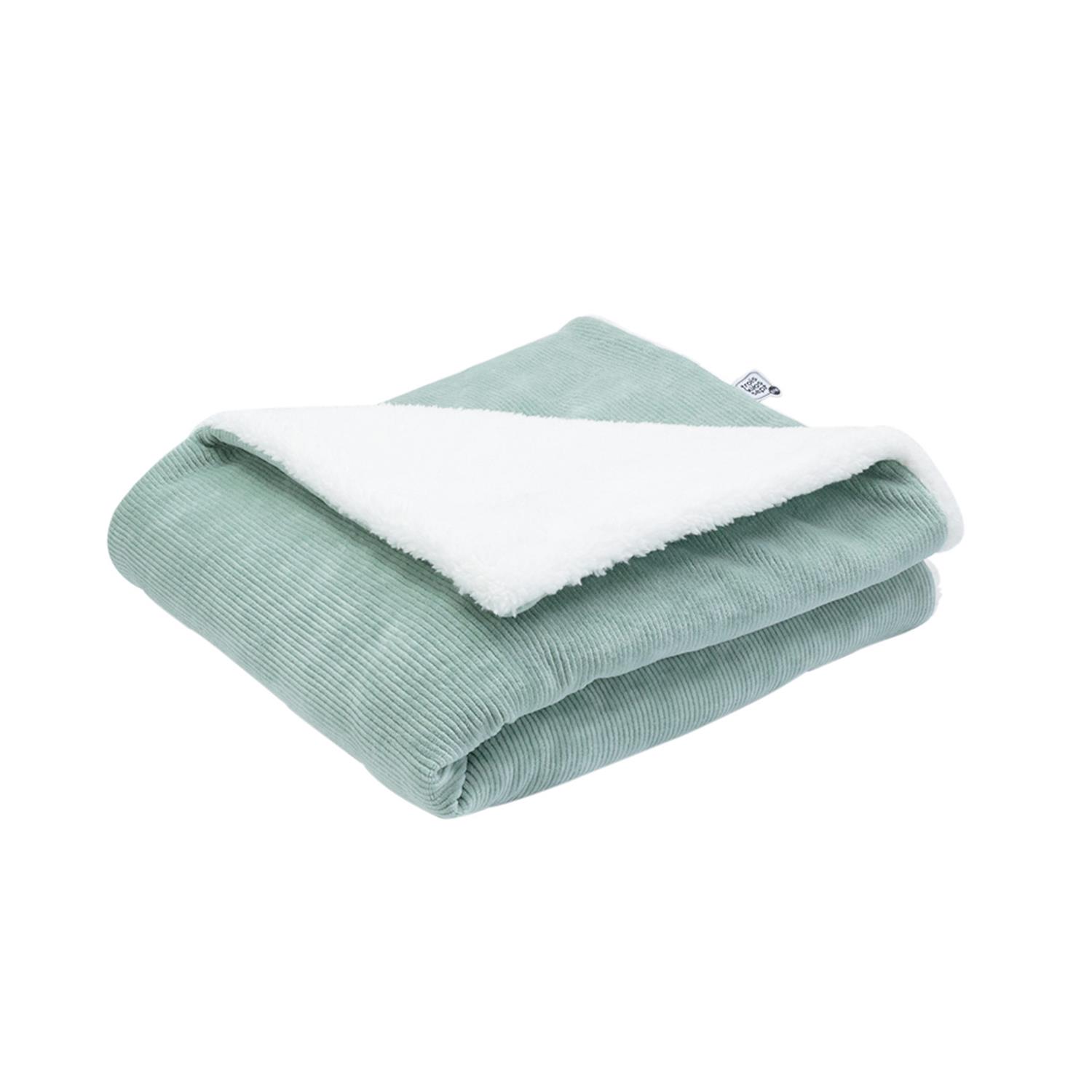 Trois Kilos Sept - Couverture sherpa Wooly VERT Trois Kilos Sept