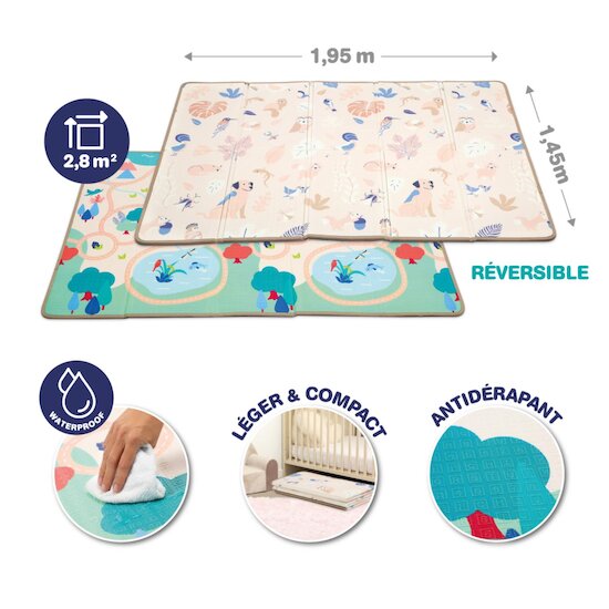 Ludi Grand tapis pliable reversible Multicolore  Ludi Grand tapis pliable reversible Multicolore