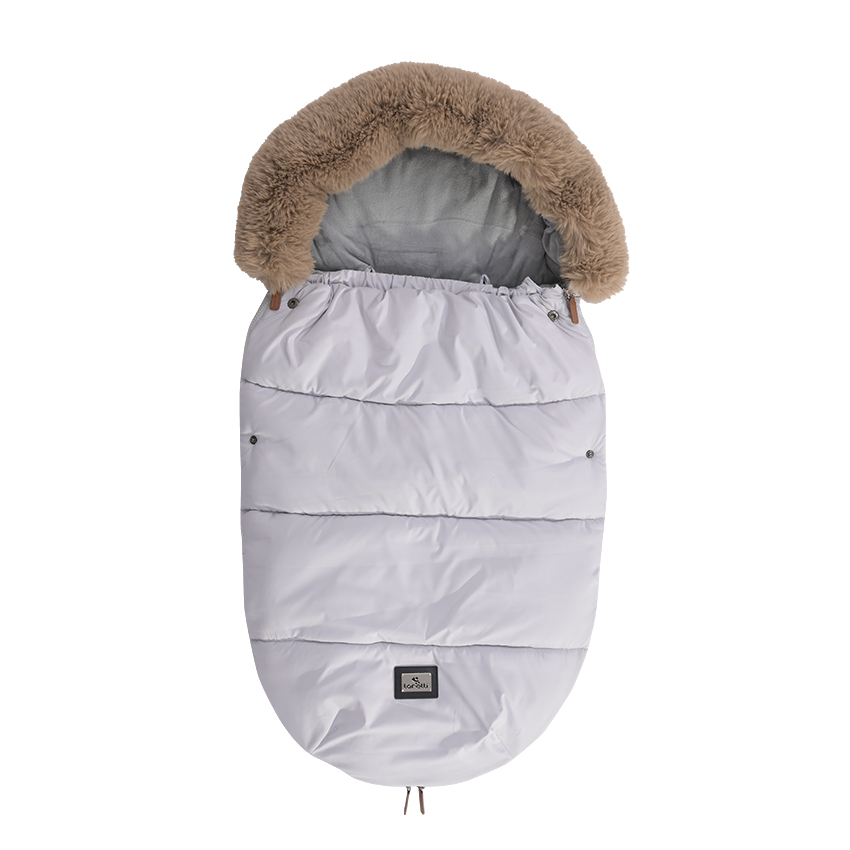 Chancelière luxe fourrure GRIS Lorelli
