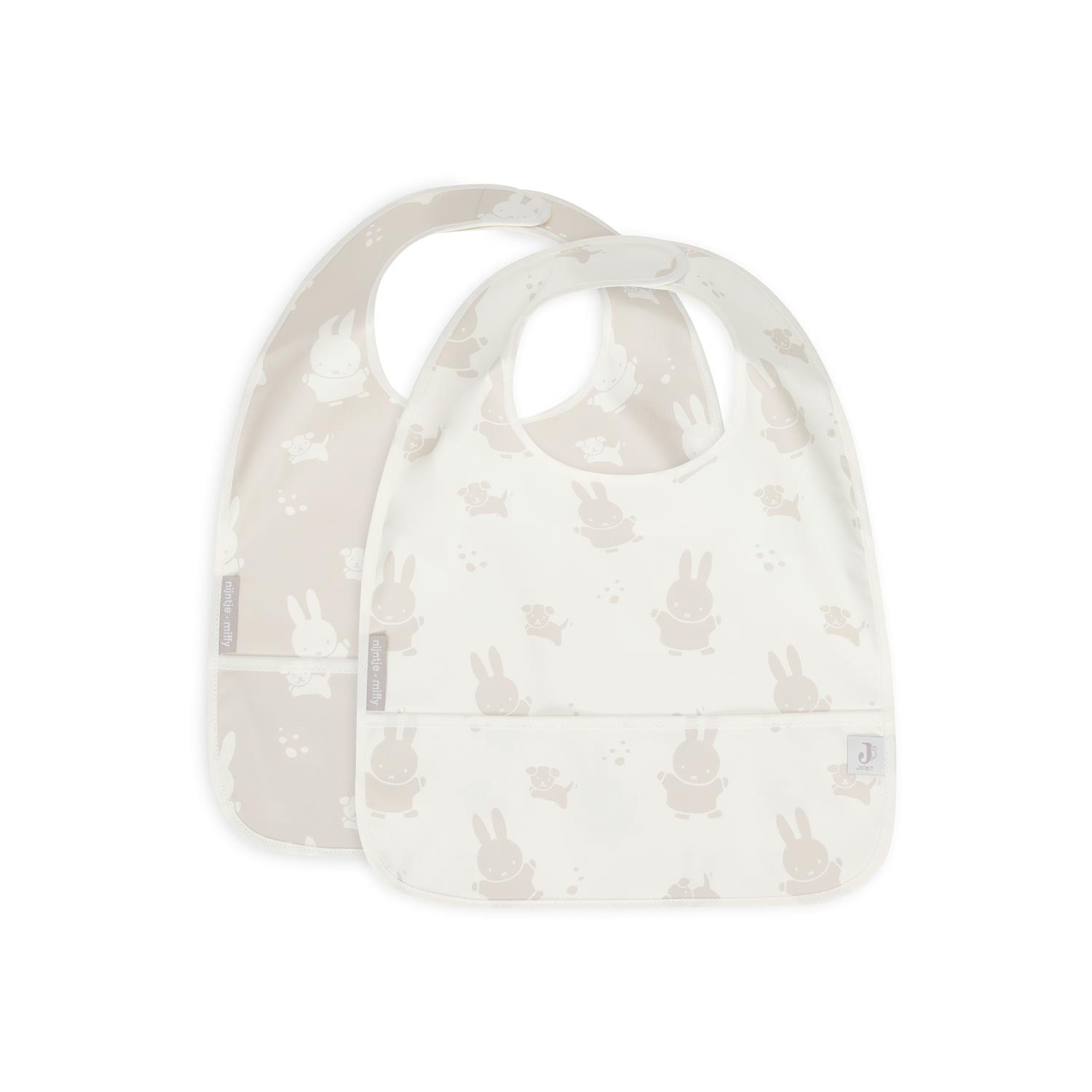 Jollein - Lot de 2 Bavoirs imperméable Miffy BEIGE Jollein