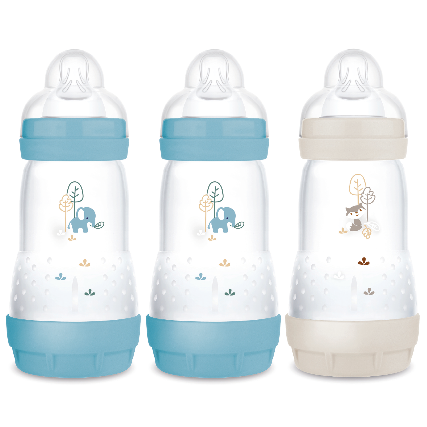 MAM - 3 biberons anti-coliques Easy Start BLEU MAM