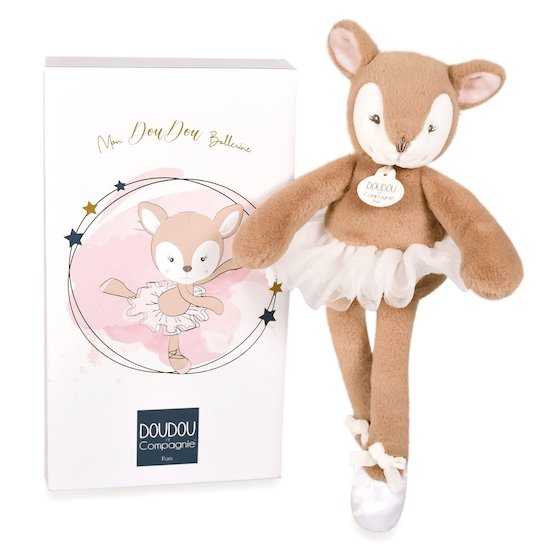 Doudou & Compagnie Mon doudou Ballerine faon Orange 30 cm