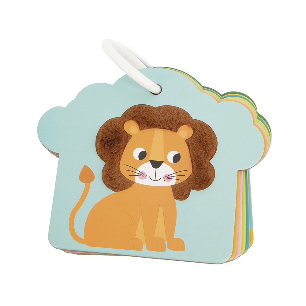 Janod - 7 cartes tactiles Les animaux de la savane MULTICOLORE Janod