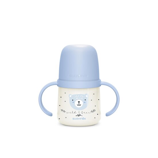 Suavinex Biberon à Anses Wild&Free Night & Day Bleu 150 ml Suavinex Biberon à Anses Wild&Free Night & Day Bleu 150 ml