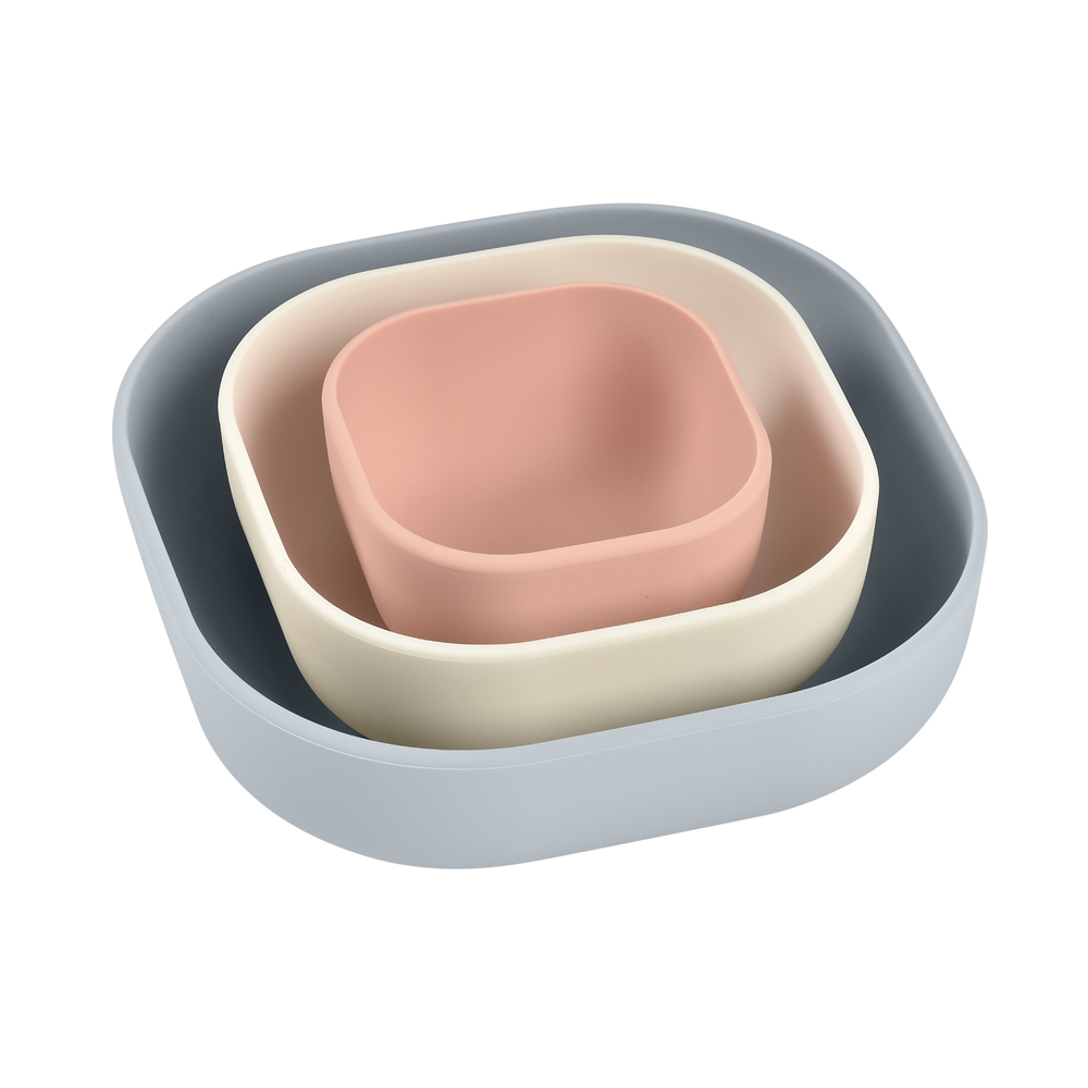 Beaba - 3 bols gigogne en silicone MULTICOLORE Béaba