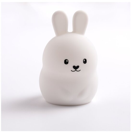 Maïka Veilleuse silicone lapin Blanc  Maïka Veilleuse silicone lapin Blanc