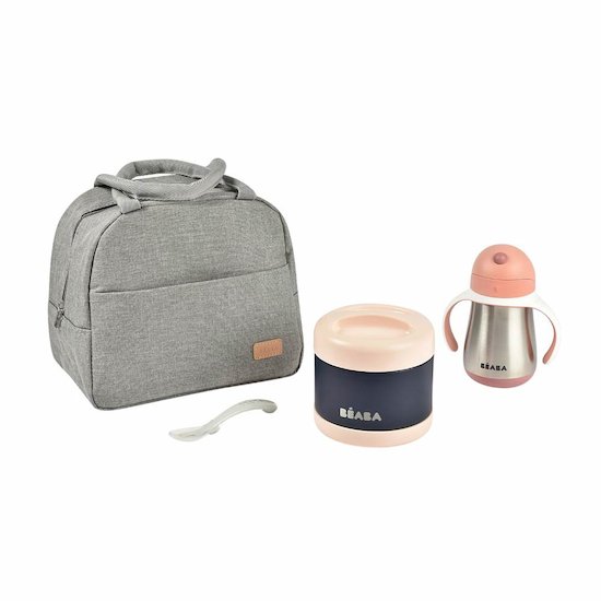 Béaba Set repas de voyage On-the-go old pink 