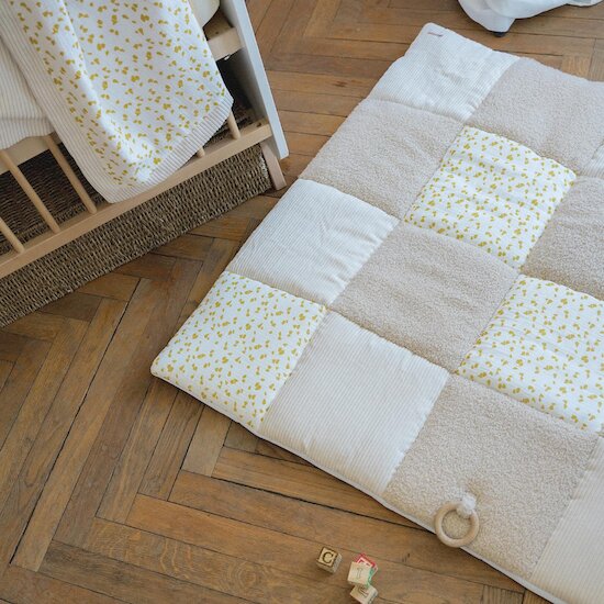 Domiva Tapis de parc d'éveil Honey Moon Beige 100x100 cm Domiva Tapis de parc d'éveil Honey Moon Beige 100x100 cm