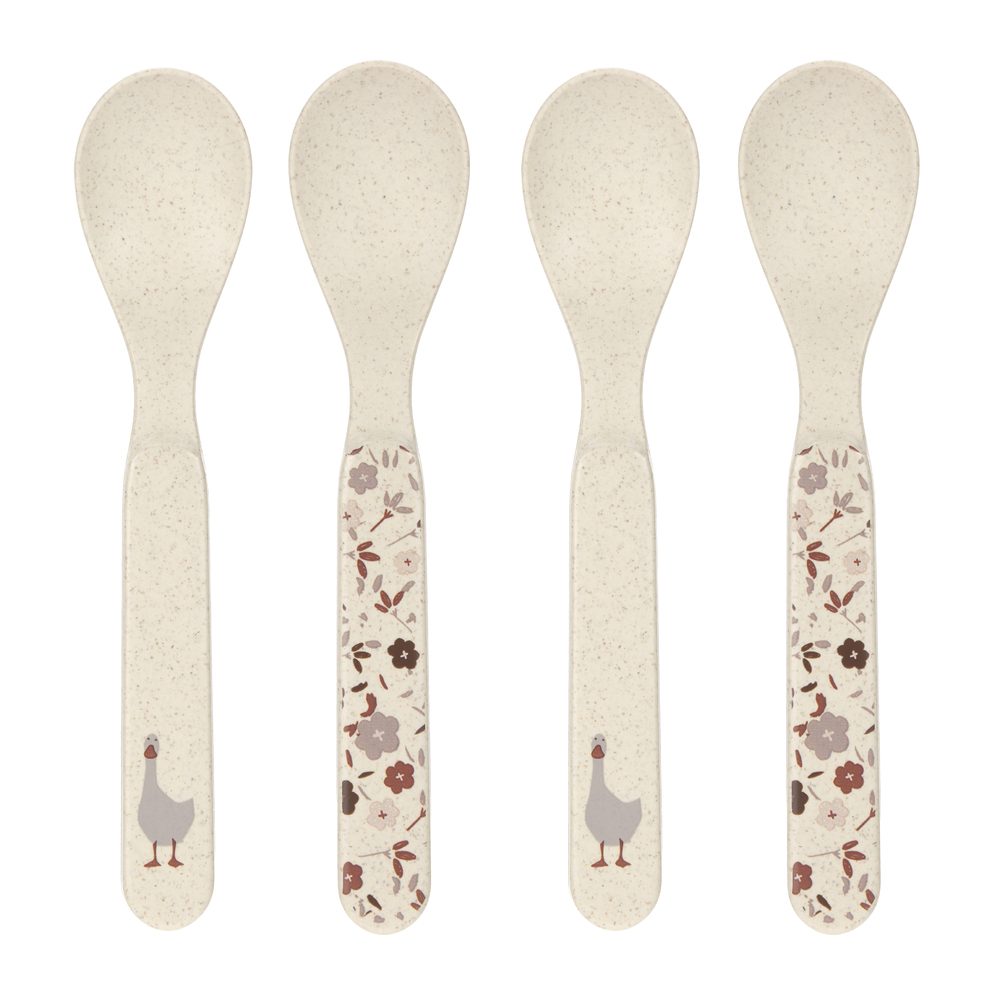 Lässig - 4 cuillères Tiny Farmer Mouton/Oie BEIGE Lässig