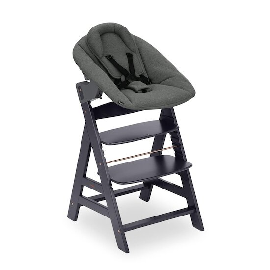 Hauck Chaise haute avec siège nouveau-né Alpha Newborn Set Plus Dark Grey 