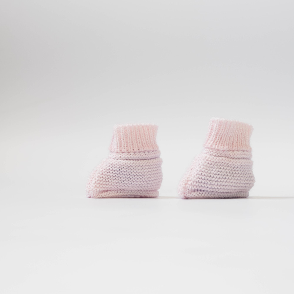 Chaussons de naissance ROSE La Manufacture de layette