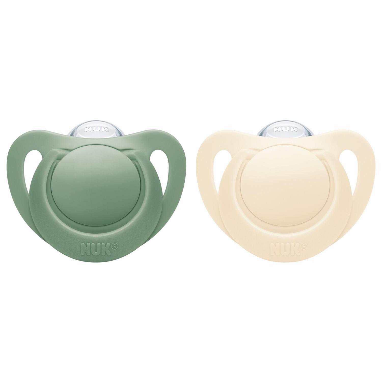 NUK - 2 Sucettes Nuk for nature silicone VERT Nuk