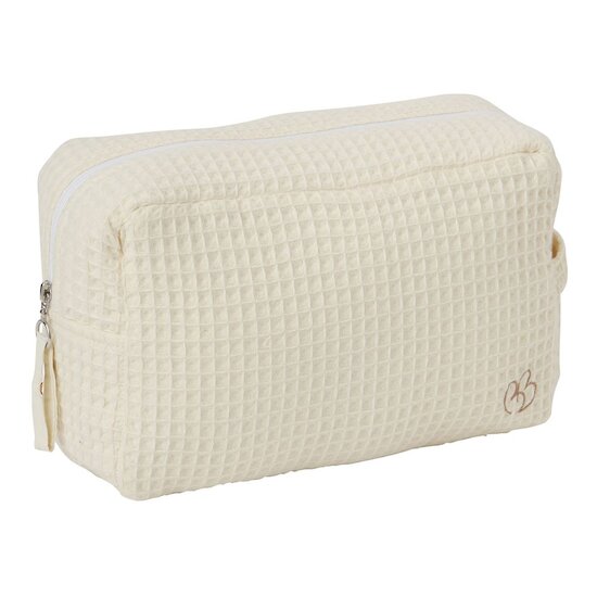 BB&Co Trousse de toilette en nid d'abeille Ivoire 25x16x10 cm