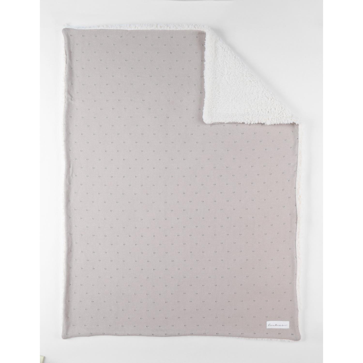 Noukie's - Couverture tricot avec sherpa M&M24 BEIGE Noukie's
