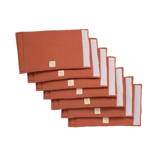 Sauthon 8 Protections de barreaux Uni Terracotta Rouge 