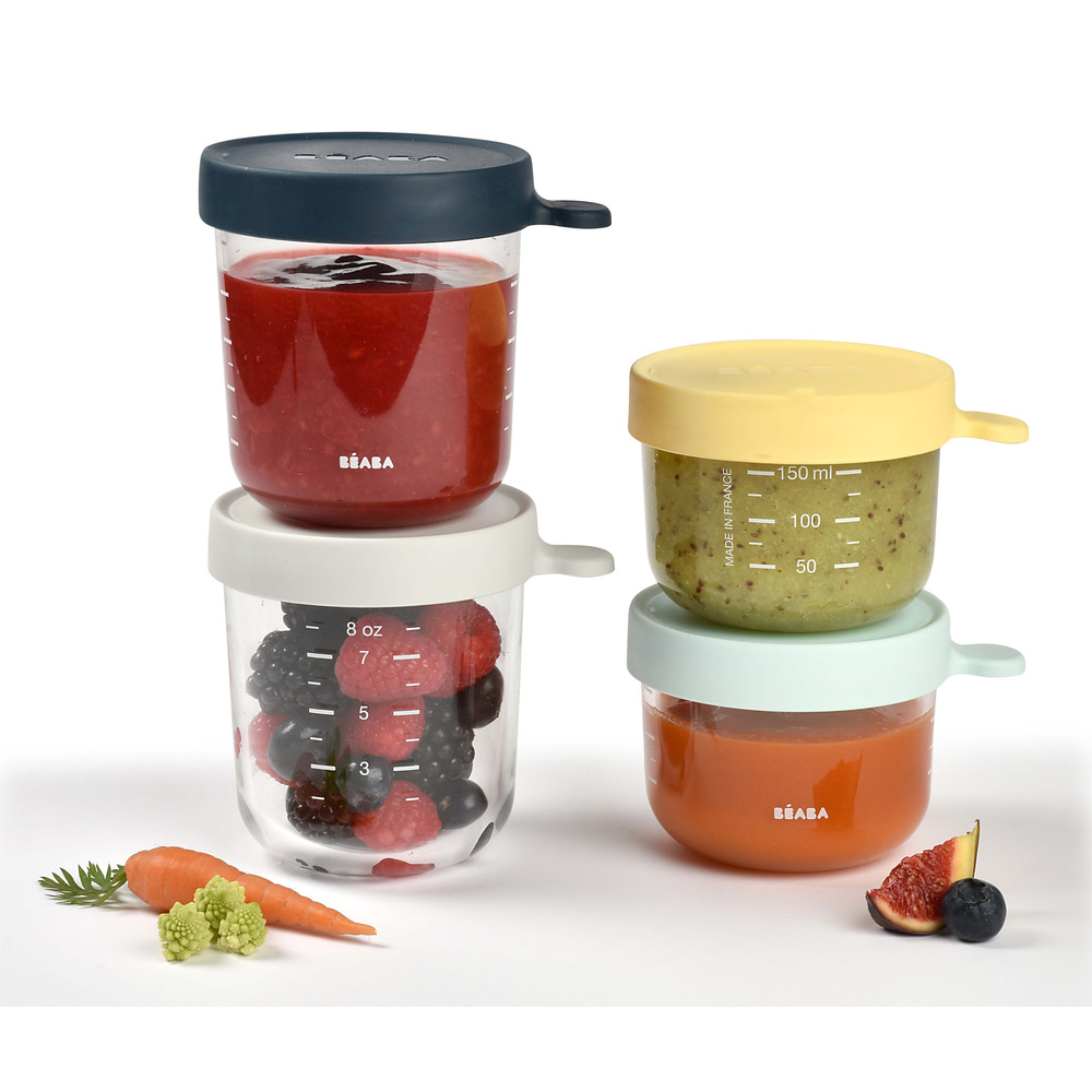 Coffret 4 pots portions en verre Beaba