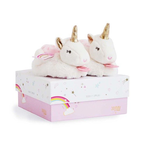 Doudou & Compagnie Chaussons avec hochet Lucie la licorne  0-6 mois