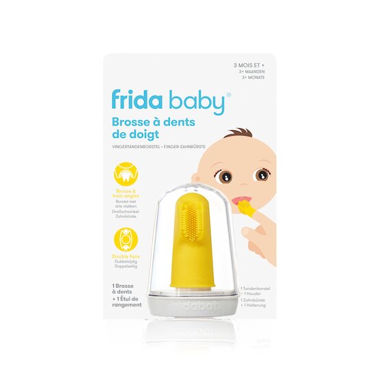 Frida Brosse à dents de doigt SmileFrida Jaune  Frida Brosse à dents de doigt SmileFrida Jaune