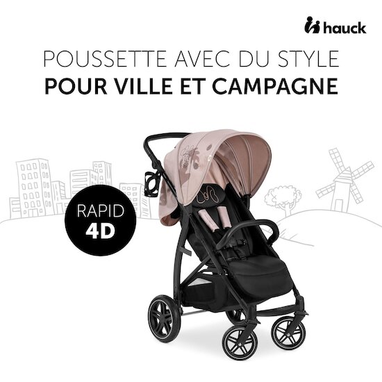 Hauck Poussette Rapid 4D Minnie Mouse Rose  Hauck Poussette Rapid 4D Minnie Mouse Rose
