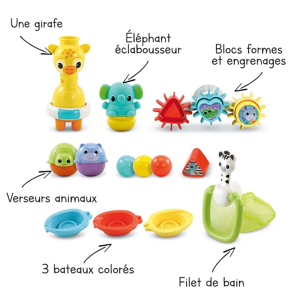 Maxi coffret de bain multi-activité MULTICOLORE Vtech Baby