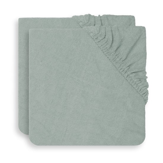 Jollein 2 Housse pour matelas à langer Ash Green 50x70 cm