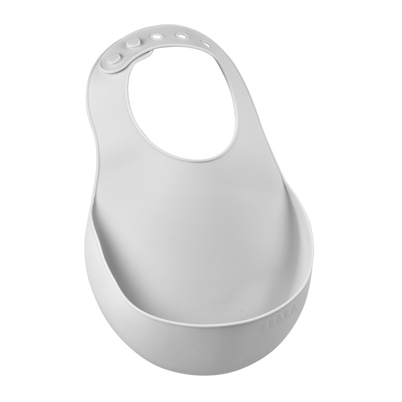 Beaba - Bavoir silicone GRIS Béaba