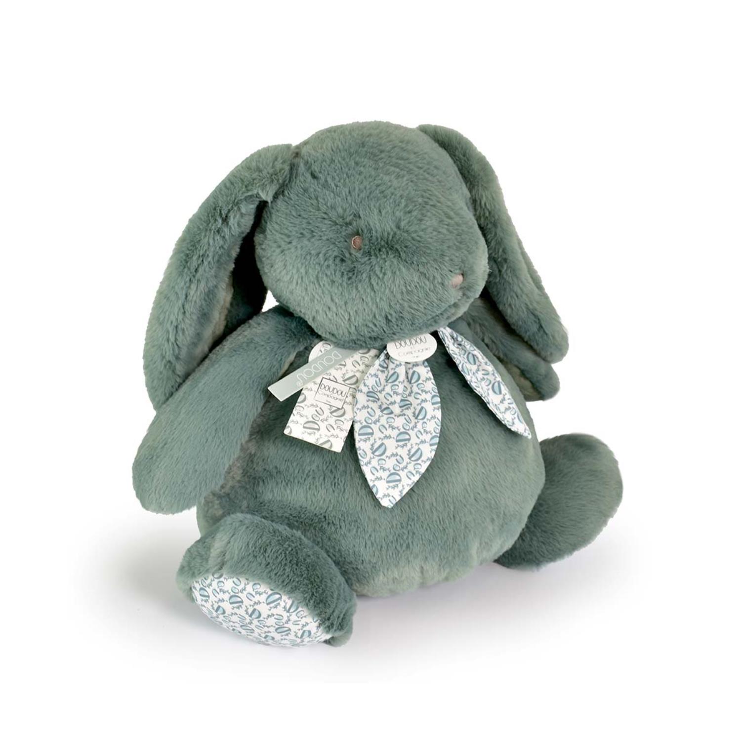 Doudou & Compagnie - Doudou lapin pantin VERT Doudou & Compagnie