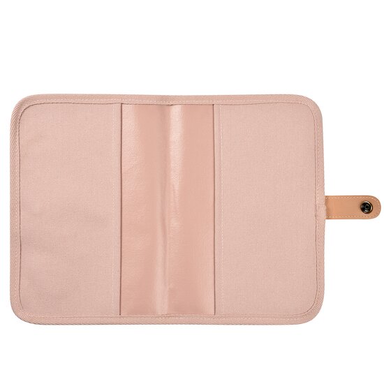 Béaba Protège carnet de santé canvas rose poudré  Béaba Protège carnet de santé canvas rose poudré