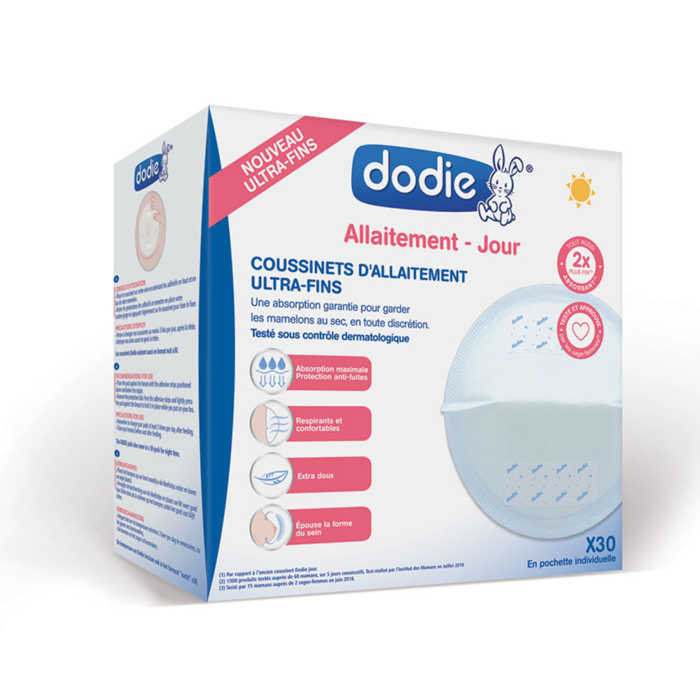 Coussinets allaitement ultra-fins Jour BLANC Dodie