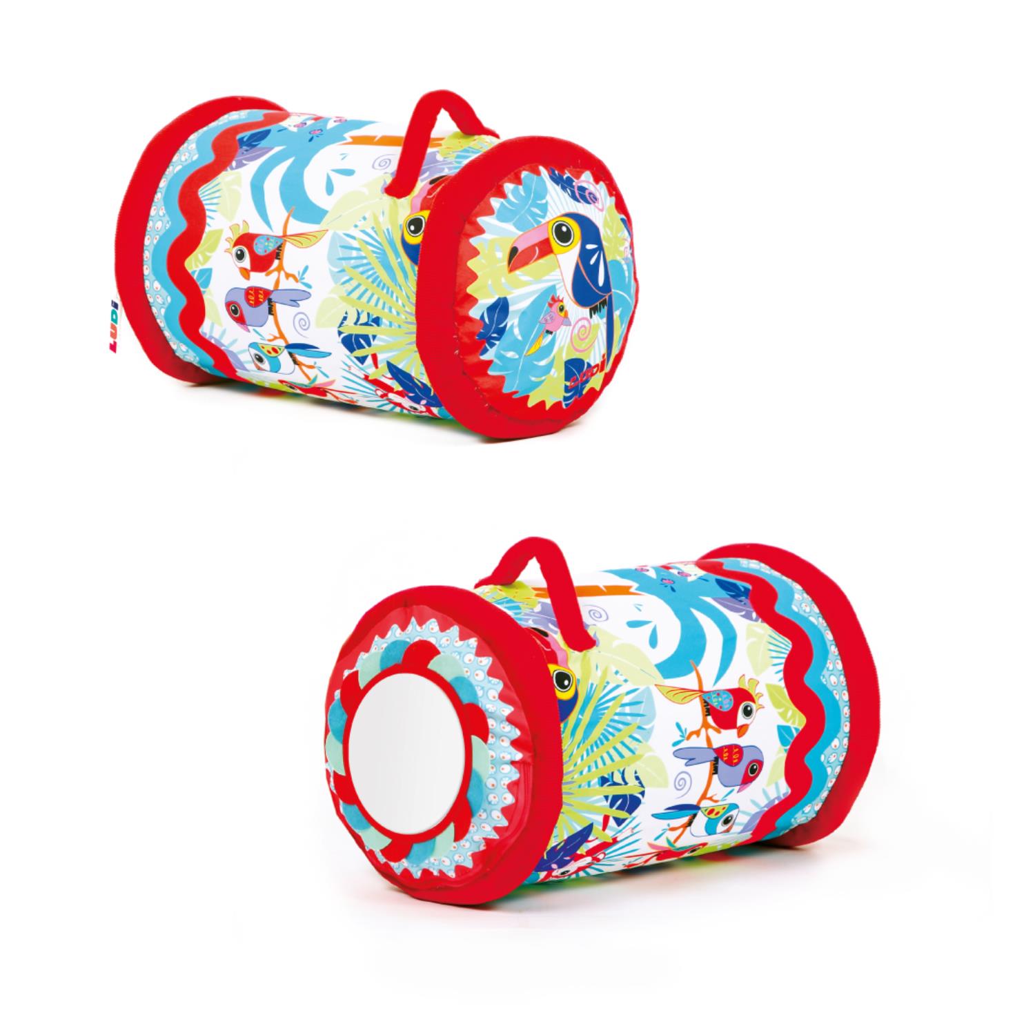 LUDI - Rouleau gonflable en tissu Baby Roller MULTICOLORE Ludi