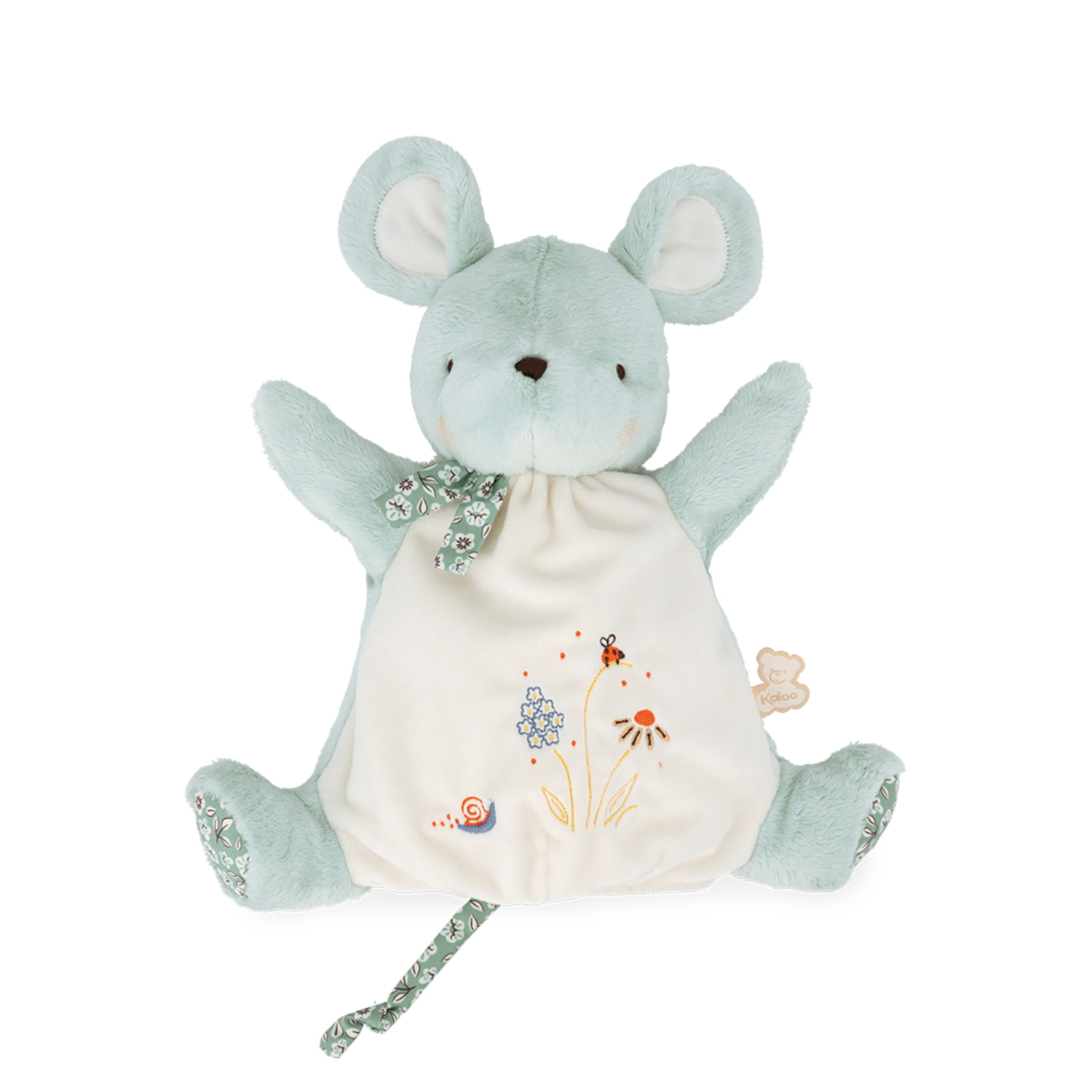 Kaloo - Doudou marionnette Souris VERT Kaloo