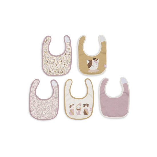 Jollein Lot de 5 Bavoirs Jersey imperméable Flower Fairies Multicolore 