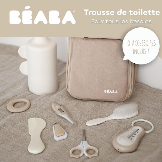 Béaba Trousse de Toilette Nomade 10 Accessoires Clay Earth  Béaba Trousse de Toilette Nomade 10 Accessoires Clay Earth