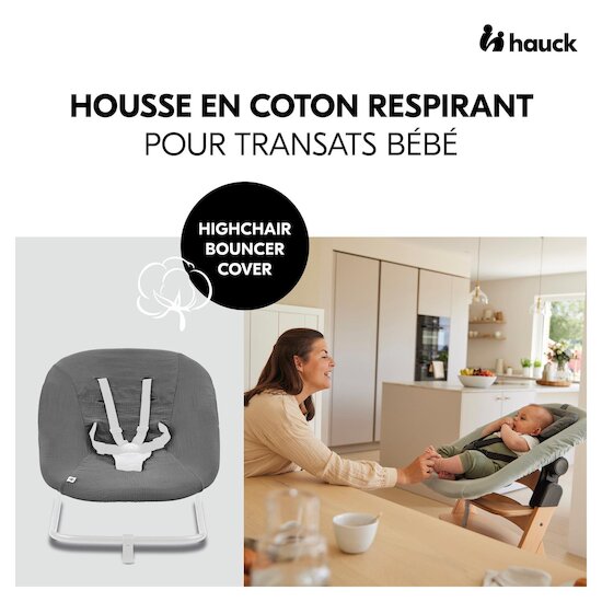 Hauck Housse de transat pour chaise haute Dark Grey  Hauck Housse de transat pour chaise haute Dark Grey