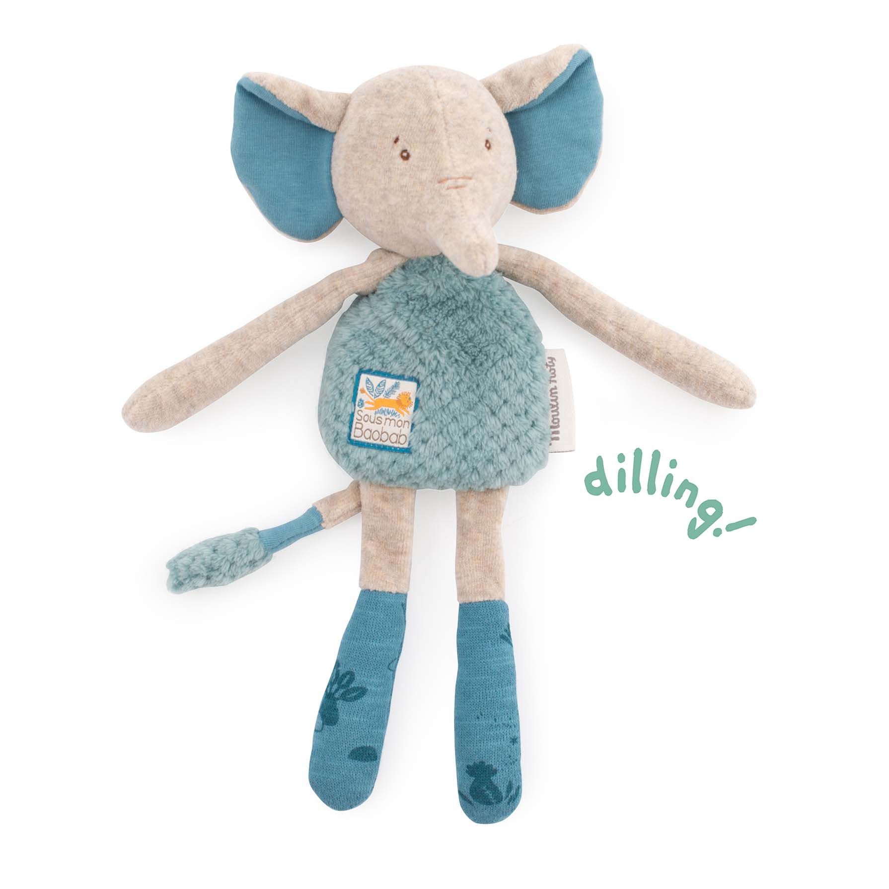MOULIN ROTY - Doudou-hochet éléphant Sous mon baobab MULTICOLORE Moulin Roty