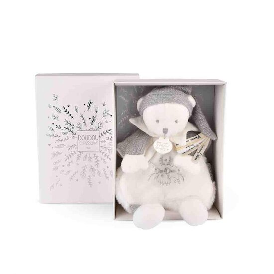 Doudou & Compagnie Doudou 25 ans cape ours Argent 25 cm