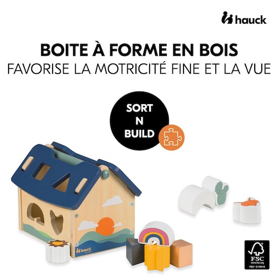 Hauck Trieur De Formes Sort N Build Multicolore 